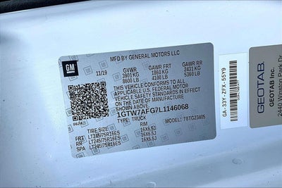 2020 GMC Savana Cargo 2500 RWD 2500 135"